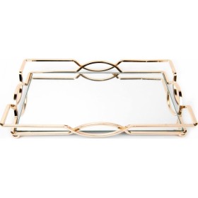 Espiel Διακοσμητικός Δίσκος Μεταλλικός Με Καθρέπτη 45x30cm