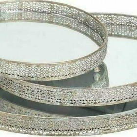 Inart Διακοσμητικός Δίσκος Μεταλλικός Χρυσός 3τμχ Inart Διακοσμητικός Δίσκος Μεταλλικός Χρυσός 3τμχ