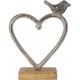 Inart Διακοσμητικό Χώρου Καρδιά από Αλουμίνιο Ασημί 13x5x18cm
