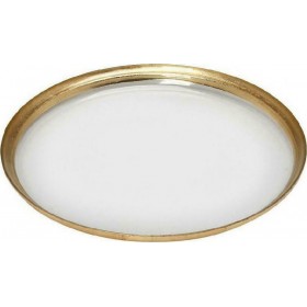 Espiel Διακοσμητική Πιατέλα Γυάλινη Leona Χρυσή 21x21x2cm