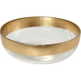 Espiel Διακοσμητικό Μπωλ Γυάλινο Atlas Χρυσό 21.3x21.3x7.5cmΚωδικός: AD1775  Espiel Διακοσμητικό Μπωλ Γυάλινο Atlas Χρυσό 21.3x21.3x7.5cmΚωδικός: AD1775