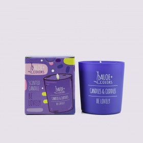 Aloe+ Colors Αρωματικό Κερί Σόγιας σε Βάζο Be Lovely Καραμέλα/Πικραμύγδαλο Μωβ 220gr Aloe+ Colors Αρωματικό Κερί Σόγιας σε Βάζο Be Lovely Καραμέλα/Πικραμύγδαλο Μωβ 220gr