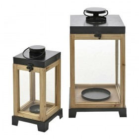 Iliadis Σετ Φαναράκια Ξύλινα 2τμχ