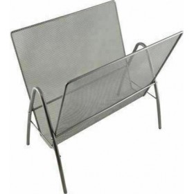 Θήκη Περιοδικών Μεταλλική Ασημί