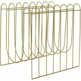 Θήκη Περιοδικών Μεταλλική Χρυσό 33x26x32cm