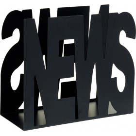Pam &amp Co Θήκη Περιοδικών Μεταλλική Matt Black 37x16x31cm
