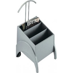 Kepro Θήκη Περιοδικών Μεταλλική Mini Max Ασημί