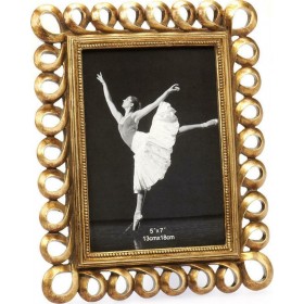 Inart Κορνίζα Πολυρητίνης 13x18cm Χρυσή 2τμχ