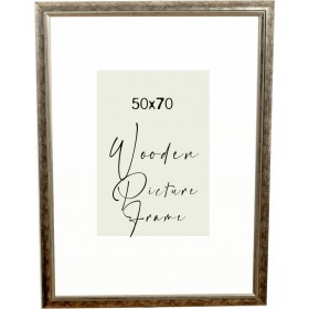 Κορνίζα Τοίχου Ξύλινη Adele 50x70cm Χρυσό Με Καφέ