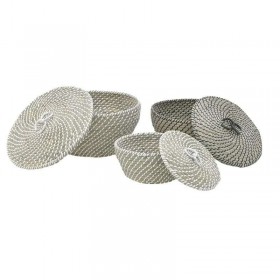 Σετ Διακοσμητικά Καλάθια Ψάθινα 3τμχ Inart