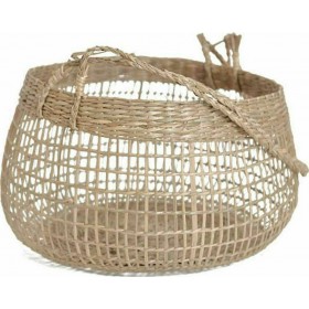 Διακοσμητικό Καλάθι Ψάθινο Wevon 34x34x29cm Soulworks