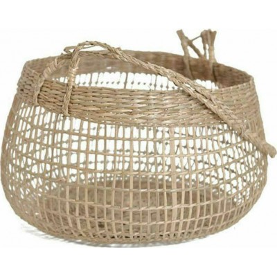 Διακοσμητικό Καλάθι Ψάθινο Wevon 34x34x29cm Soulworks