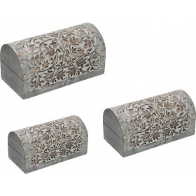 Espiel Σετ Διακοσμητικά Κουτιά Ξύλινα Μπεζ 3τμχ Espiel Σετ Διακοσμητικά Κουτιά Ξύλινα Μπεζ 3τμχ