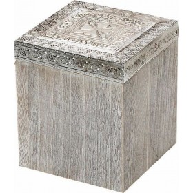 Espiel Διακοσμητικό Κουτί Ξύλινο Μπεζ 12x12x14.3cm Espiel Διακοσμητικό Κουτί Ξύλινο Μπεζ 12x12x14.3cm