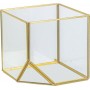 JK Home Decoration Διακοσμητικό Κουτί Γυάλινο Χρυσό 13x13x13cm