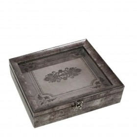 Espiel Διακοσμητικό Κουτί Πολυρητίνη Ασημί 30x26x6cm Espiel Διακοσμητικό Κουτί Πολυρητίνη Ασημί 30x26x6cm