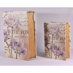 SP Souliotis Σετ Διακοσμητικά Κουτιά Ξύλινα Λουλούδια σε Σχήμα Βιβλίου 2τμχ SP Souliotis Σετ Διακοσμητικά Κουτιά Ξύλινα Λουλούδια σε Σχήμα Βιβλίου 2τμχ