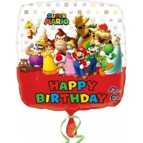 Μπαλόνι Happy Birthday Super Mario Bros 43cm