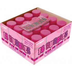 Glitz Pink Party Bubbles, Pack of 16 Party Bag Fillers