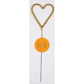 Meri Meri σπινθηροβόλο κερί καρδιά - 18εκ - Meri Meri 156160