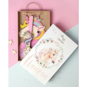 Πασχαλινή Λαμπάδα Τετράγωνη με Κουτί με Κρεμαστό Διακοσμητικό 27.3εκ