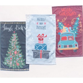 Palamaiki Σετ Πετσέτες Κουζίνας 3 Τμχ. 40x60cm Christmas Kd5
