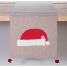 Nef-Nef Χριστουγεννιάτικο Runner Santa Night Grey 33x150cm