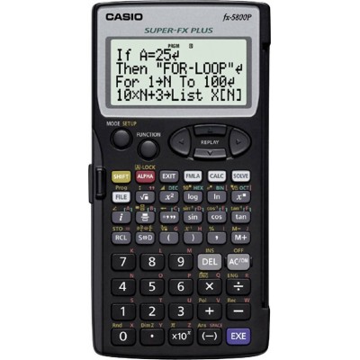 Casio Αριθμομηχανή Επιστημονική FX-5800P 12 Ψηφίων σε Μαύρο Χρώμα