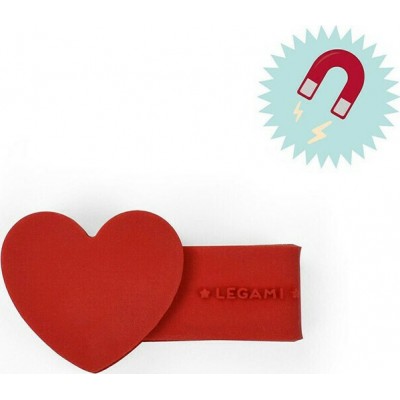 Legami Milano Κλιπ Πλαστικό με Μαγνήτη Heart σε Κόκκινο χρώμα