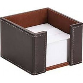 Κύβος Σημειώσεων από Δερματίνη - Καφέ