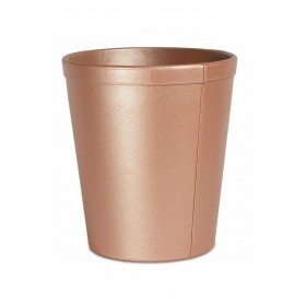 Osco Δερμάτινο Καλάθι Αχρήστων Blush Χρυσό 26x26x29cm