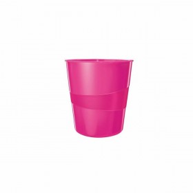 Leitz Πλαστικό Καλάθι Αχρήστων Wow 15lt Ροζ 29x29x4cm Leitz Πλαστικό Καλάθι Αχρήστων Wow 15lt Ροζ 29x29x4cm