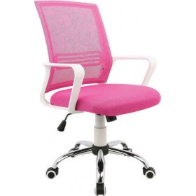 Καρέκλα Γραφείου με Μπράτσα A1600-W Ροζ Zita PlusΚωδικός: 01.0162 