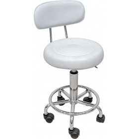 Σκαμπό Γραφείου με Πλάτη Bar72 Λευκά 2τμχ 38x43x74cm Σκαμπό Γραφείου με Πλάτη Bar72 Λευκά 2τμχ 38x43x74cm