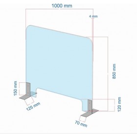 Προστατευτικό Plexiglass Τύπου Π 4mm (100X85cm)
