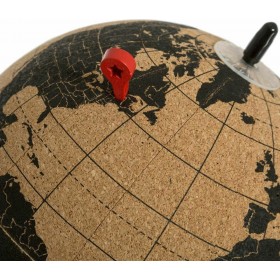 Υδρόγειος Σφαίρα Διαμέτρου 15cm και Ύψους 19cm στα Αγγλικά σε Μαύρο χρώμα