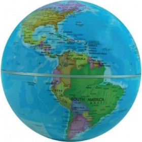 Υδρόγειος Σφαίρα με Φως Διαμέτρου 14cm σε Γαλάζιο χρώμα