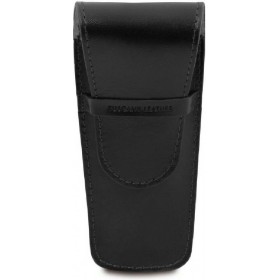 Tuscany Leather TL142130 Δερμάτινη Θήκη για 2 Στυλό σε Μαύρο χρώμα