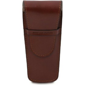 Tuscany Leather TL142130 Δερμάτινη Θήκη για 2 Στυλό σε Καφέ χρώμα