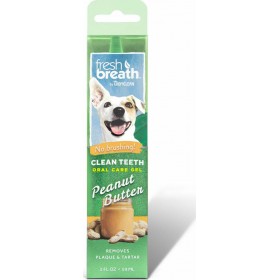 Tropiclean Fresh Breath Clean Teeth Oral Care Gel Peanut Butter 59ml Tropiclean Fresh Breath Clean Teeth Oral Care Gel Peanut Butter 59ml
