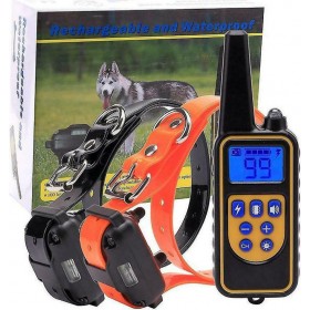 Ηλεκτρικό Κολάρο Εκπαίδευσης Σκύλου Dog Training Collar Pet Black 2 in 1