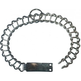 Αλυσίδα Σκύλου σε Ασημί χρώμα με Ταυτότητα 60cm