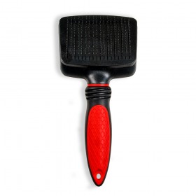 Glee Slicker Βούρτσα Μεταλλική Αυτοκαθαριζόμενη Κόκκινη Σκύλου