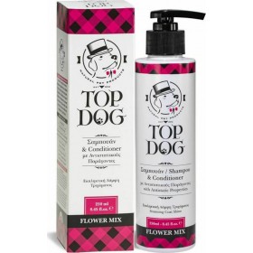 Top Dog Conditioner Σαμπουάν Σκύλου με Μαλακτικό Flower Mix Λάμψη και Ελαστικότητα 250ml