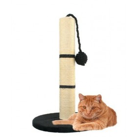 Ονυχοδρόμιο Γάτας με Στύλο Ξυσίματος από Sisal Μαύρο 29.5x29.5x45cm