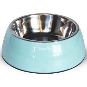 Pet Interest Dual Cat Bowl Μπολ Μελαμίνης Φαγητού/Νερού Πράσινο 350/450ml