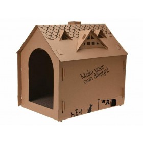Cardboard House Σπιτάκι Γάτας σε Καφέ χρώμα 44x36x48cm Cardboard House Σπιτάκι Γάτας σε Καφέ χρώμα 44x36x48cm
