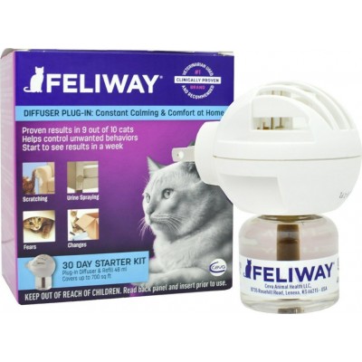 Feliway Starter Kit Diffuser Ηλεκτρική Συσκευή Και Ανταλλακτικό 48ml