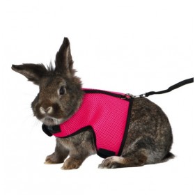 Trixie Μαλακό Σαμαράκι με Οδηγό Γαλάζιο για Κουνέλια 25-32cm/1.20m