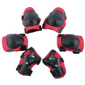 Προστασίας Ποδηλάτη Σετ 6 τεμ.για τα Περικάρπια τις Επιαγκωνίδες και Επιγονατίδες / Body Protection Bicycle pads Black and Red (